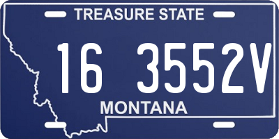 MT license plate 163552V