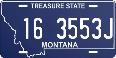 MT license plate 163553J