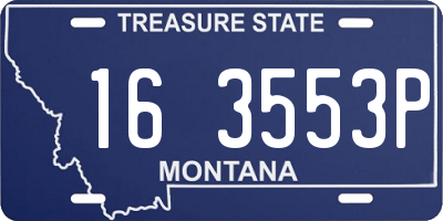 MT license plate 163553P