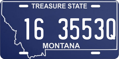 MT license plate 163553Q
