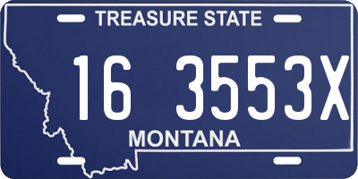 MT license plate 163553X
