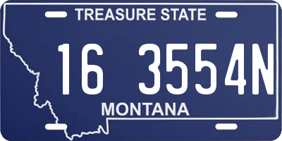 MT license plate 163554N