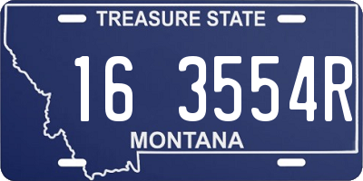 MT license plate 163554R