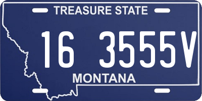 MT license plate 163555V
