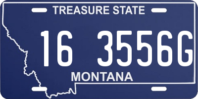 MT license plate 163556G