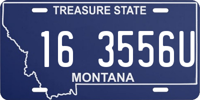 MT license plate 163556U