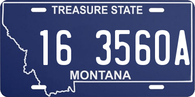 MT license plate 163560A