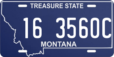 MT license plate 163560C