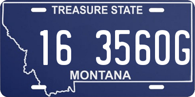 MT license plate 163560G