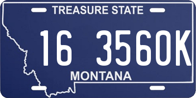 MT license plate 163560K