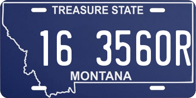 MT license plate 163560R