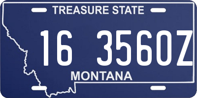 MT license plate 163560Z