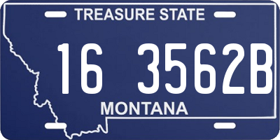 MT license plate 163562B