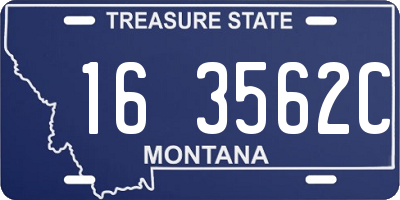 MT license plate 163562C