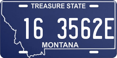 MT license plate 163562E