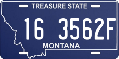 MT license plate 163562F
