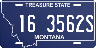 MT license plate 163562S
