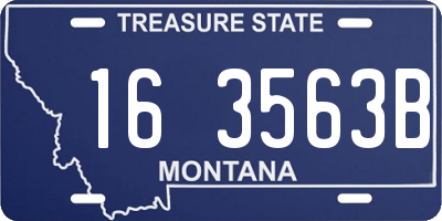 MT license plate 163563B