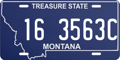 MT license plate 163563C