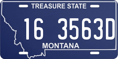 MT license plate 163563D