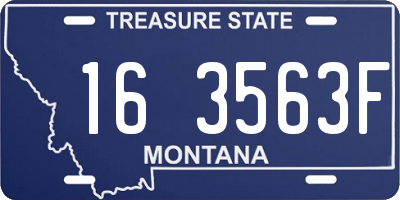 MT license plate 163563F