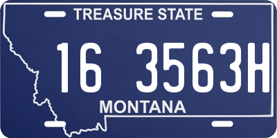 MT license plate 163563H