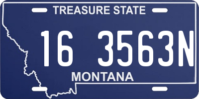 MT license plate 163563N