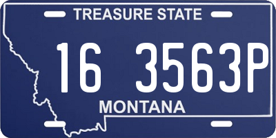 MT license plate 163563P