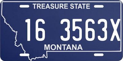 MT license plate 163563X