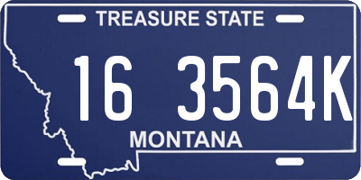 MT license plate 163564K