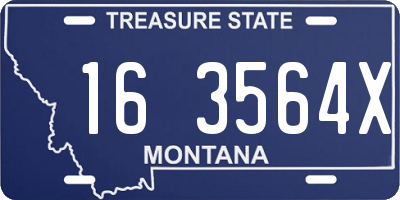 MT license plate 163564X