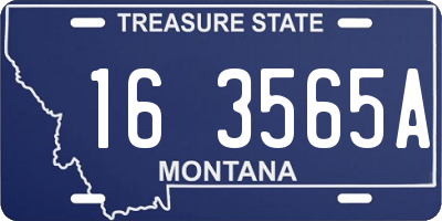 MT license plate 163565A