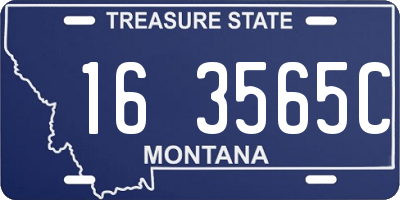 MT license plate 163565C