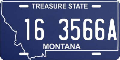 MT license plate 163566A