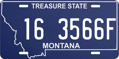 MT license plate 163566F