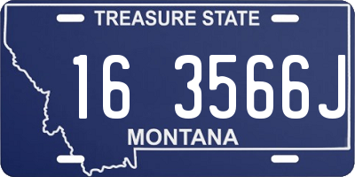 MT license plate 163566J