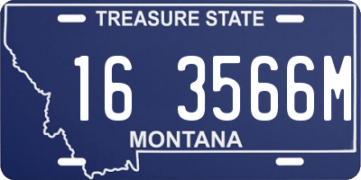 MT license plate 163566M