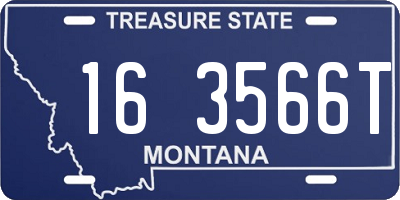 MT license plate 163566T