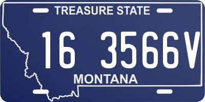 MT license plate 163566V
