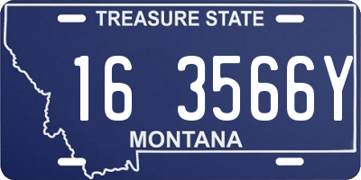 MT license plate 163566Y