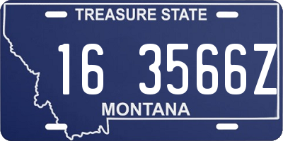 MT license plate 163566Z