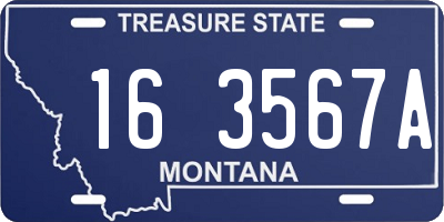 MT license plate 163567A