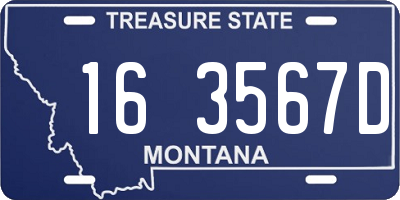 MT license plate 163567D