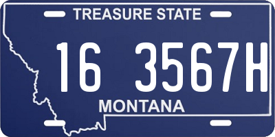 MT license plate 163567H