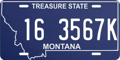 MT license plate 163567K