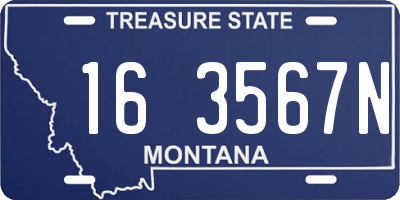 MT license plate 163567N