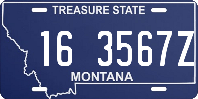 MT license plate 163567Z