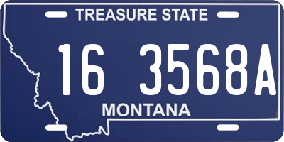 MT license plate 163568A