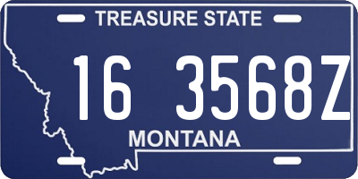 MT license plate 163568Z