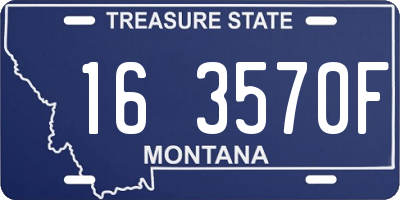 MT license plate 163570F